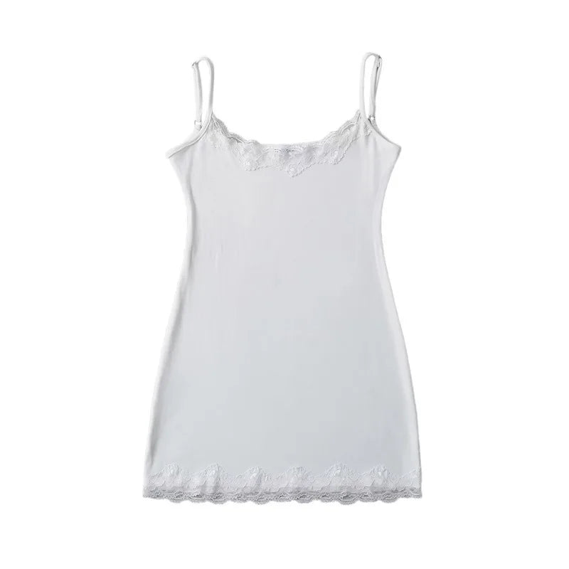 Joskaa Lace Sleeveless Mini Dress Cotton Stretch Slim - mini dress image 8
