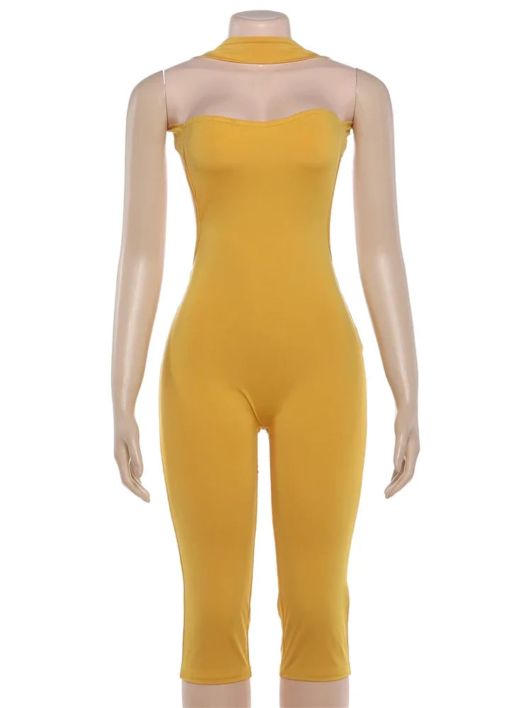 Joskaa Backless Halter Sleeveless Crop Romper - romper image 5