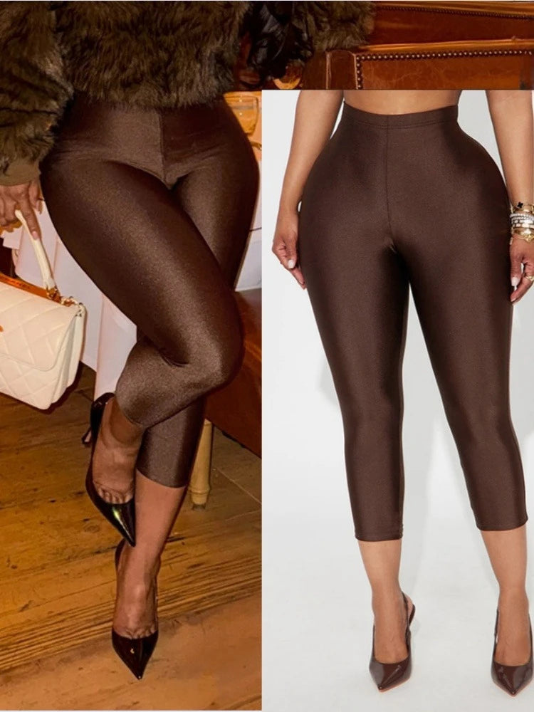 Women's Crop High Waist Bodycon Pants Top – Women's Fashion Wholesale – Front View