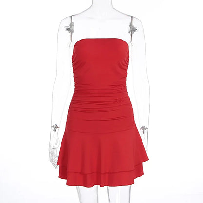 Women's Backless Strapless Bodycon Mini Dress