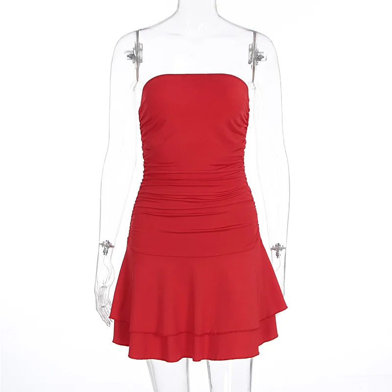 Women's Backless Strapless Bodycon Mini Dress