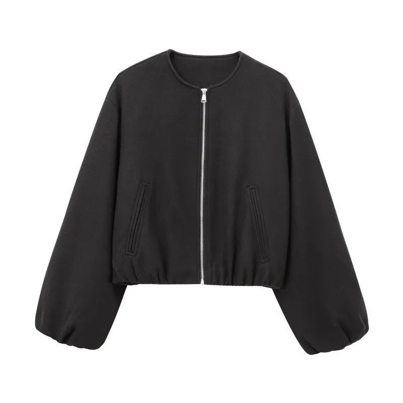 Joskaa Zip Up Long Sleeve Crop Jacket - jacket image 9