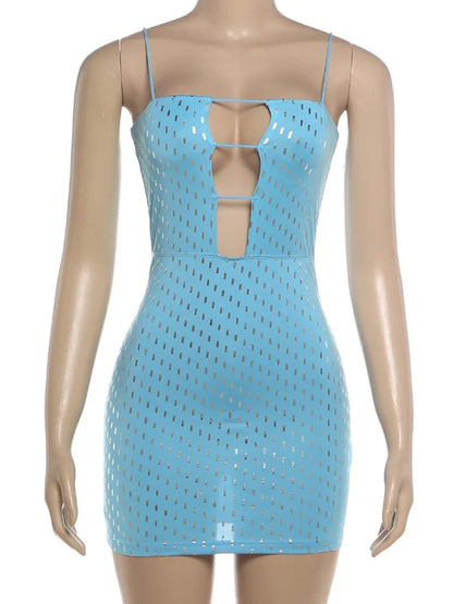 Women's Sequin Cutout Sleeveless Mini Dress