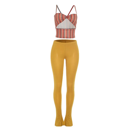 Women's Cutout Sleeveless Wide Leg Two Piece Set - Additional View 7