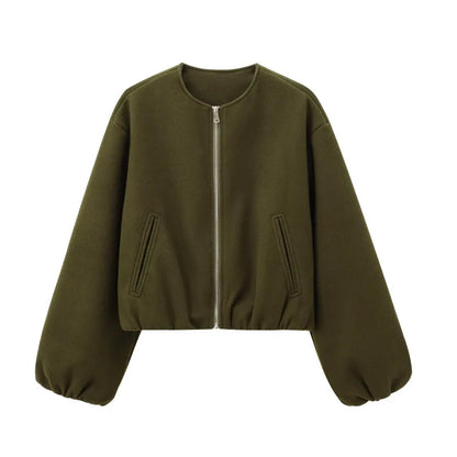 Joskaa Zip Up Long Sleeve Crop Jacket - jacket image 7