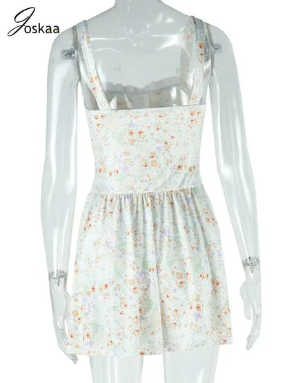 Wholesale Women's Floral Print Bodycon Mini Dress Flower Color – Detail View