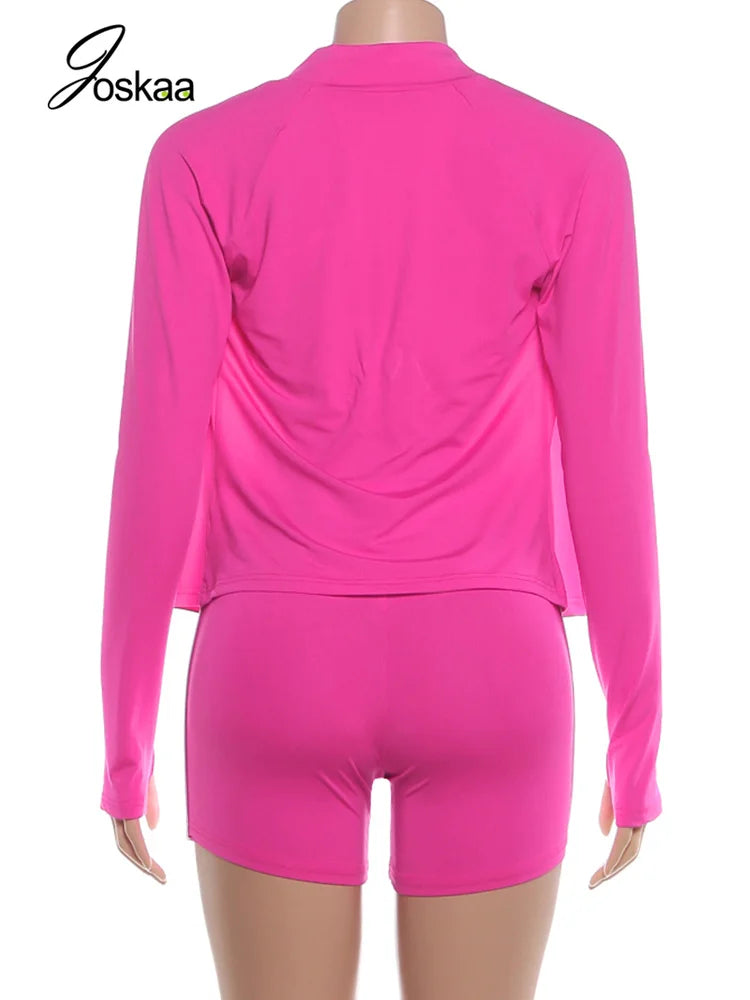 Women's Long Sleeve High Waist Two Piece Set - Detail View