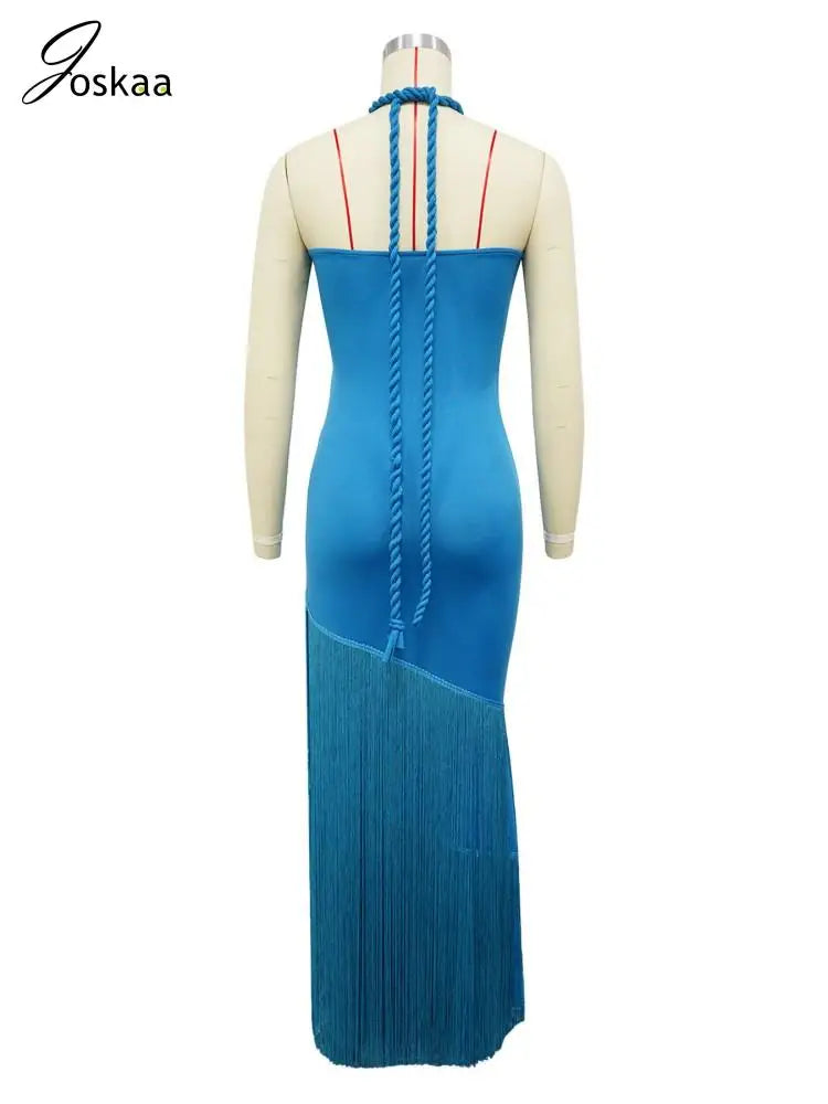 Women's Cutout Halter Elegant Wrap Chest Bodycon Dress Green – Detail View
