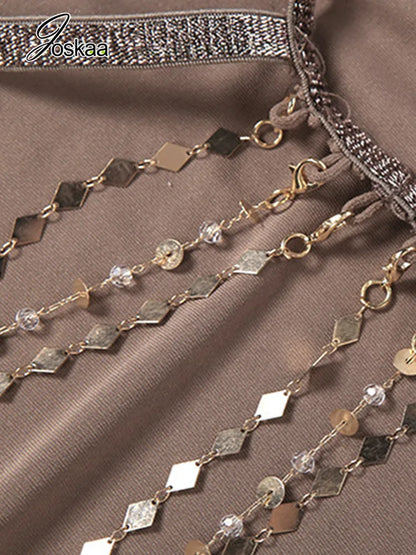 Women's Off Shoulder Backless Bodycon Dress - Detail View 5