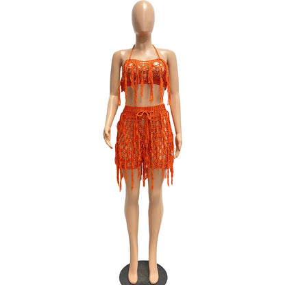 Joskaa Ribbed Knit Halter Crop Swimwear - swimwear image 5