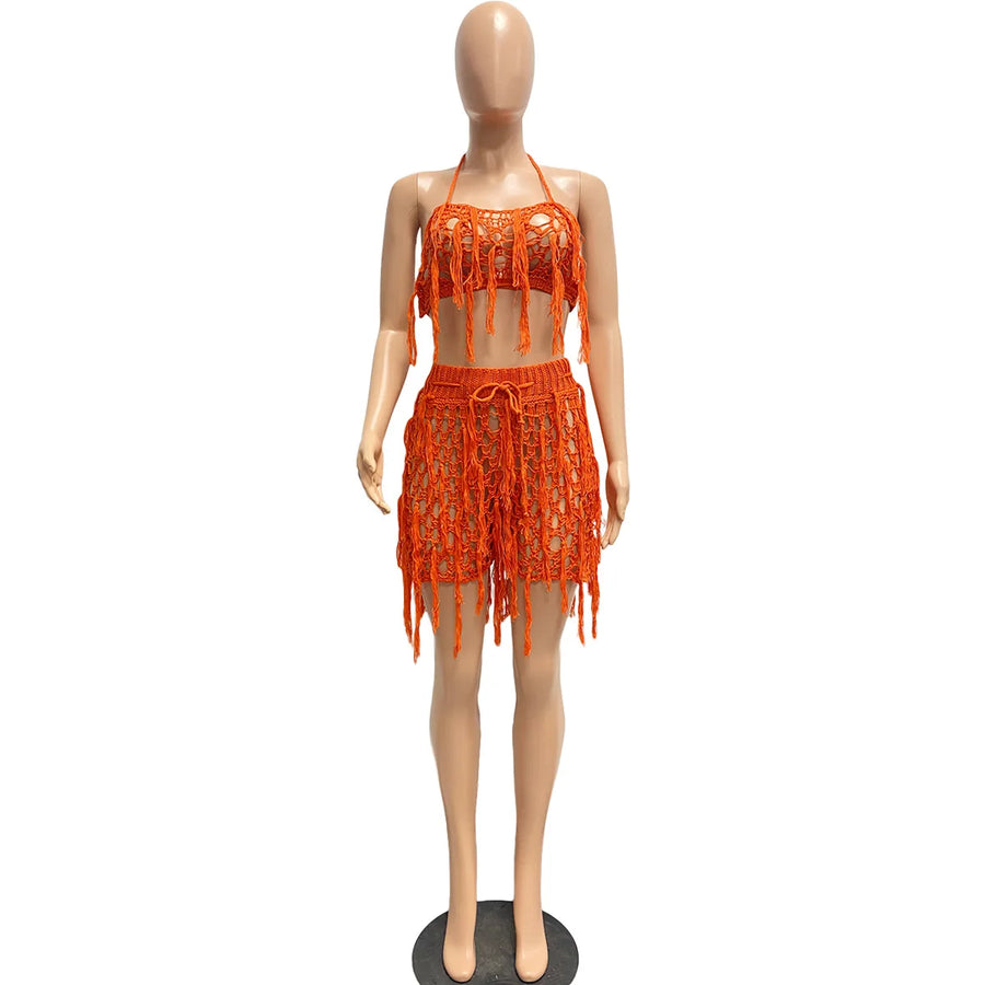 Joskaa Ribbed Knit Halter Crop Swimwear - swimwear image 5