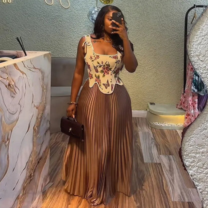 Women's Floral Print High Waist Two Piece Set