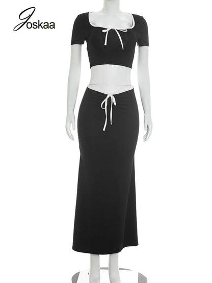 Women's Ruched Two Piece Set - Back View