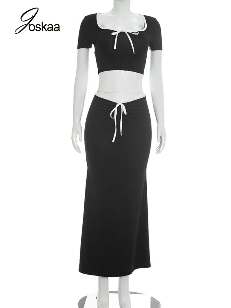 Women's Ruched Two Piece Set - Back View