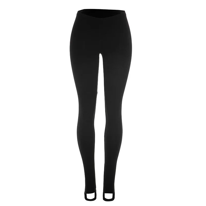Women's Bodycon Pants Stirrup Leggings Low - Detail View 6