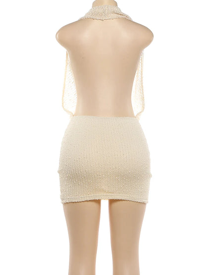 Joskaa Backless Halter Sleeveless Bodycon Mini Dress - mini dress image 4