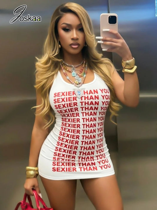 Women's Sleeveless Bodycon Mini Dress - Front View