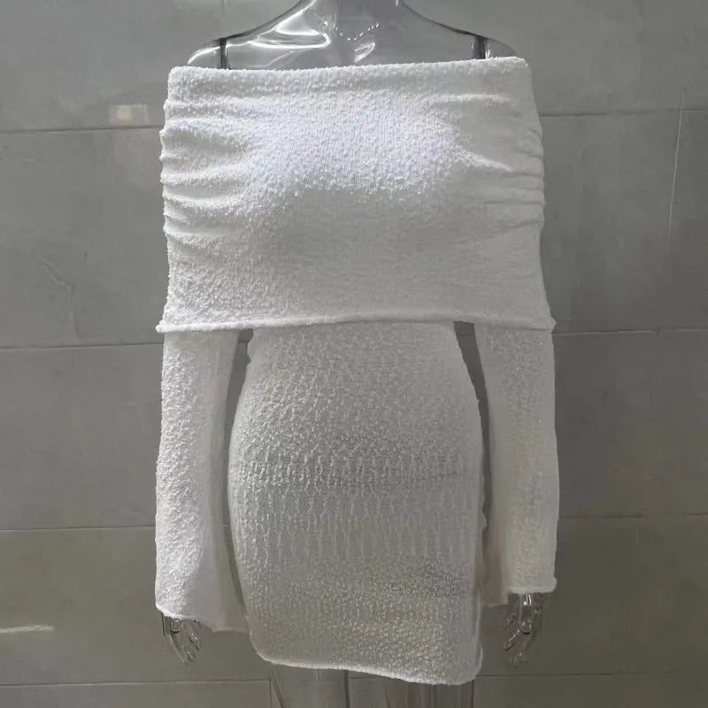 Women's Strapless Long Sleeve Mini Dress