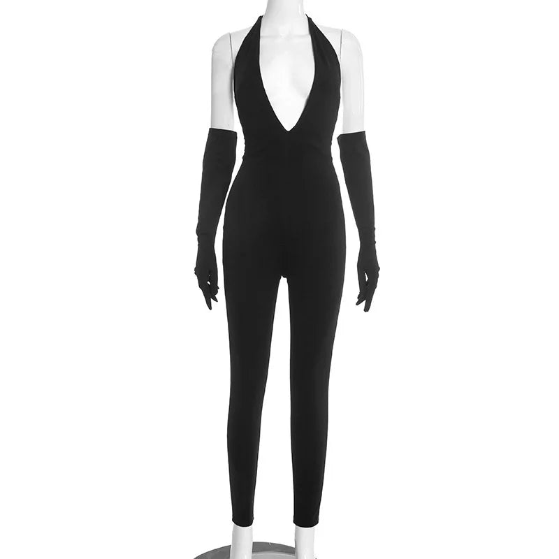 Joskaa Backless Halter Sleeveless Bodycon Two Piece Set - two piece set image 5