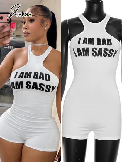 Women's Zip Up Sleeveless Bodycon Romper - Women's Fashion Wholesale - Front View