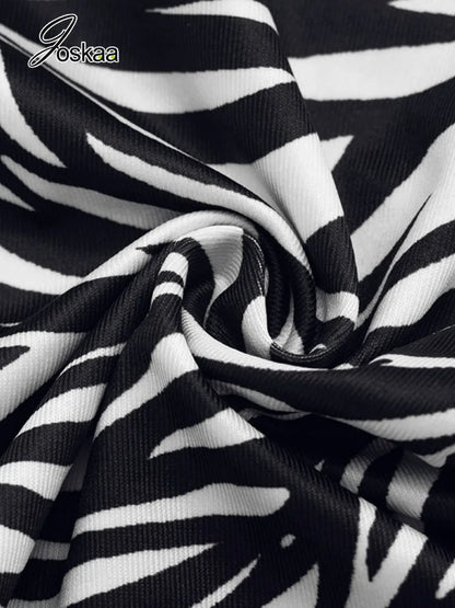 Women's Zebra Print Striped V-neck Halter Romper - Detail View 5