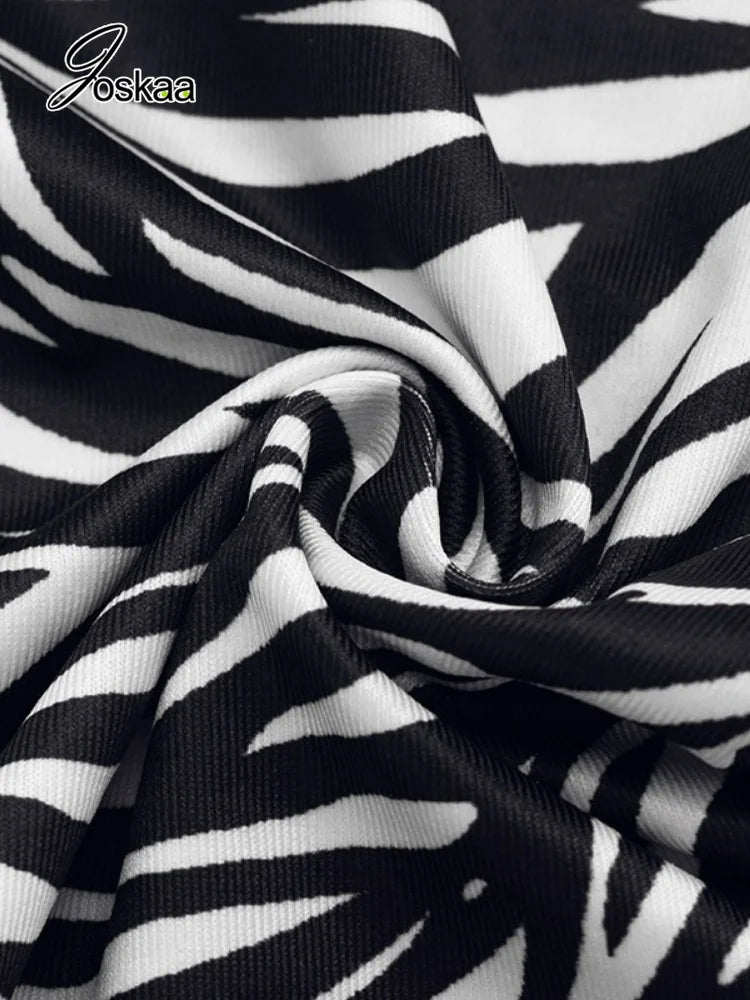 Women's Zebra Print Striped V-neck Halter Romper - Detail View 5