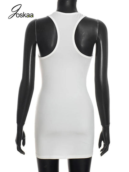 Women's Sleeveless Bodycon Mini Dress - Detail View