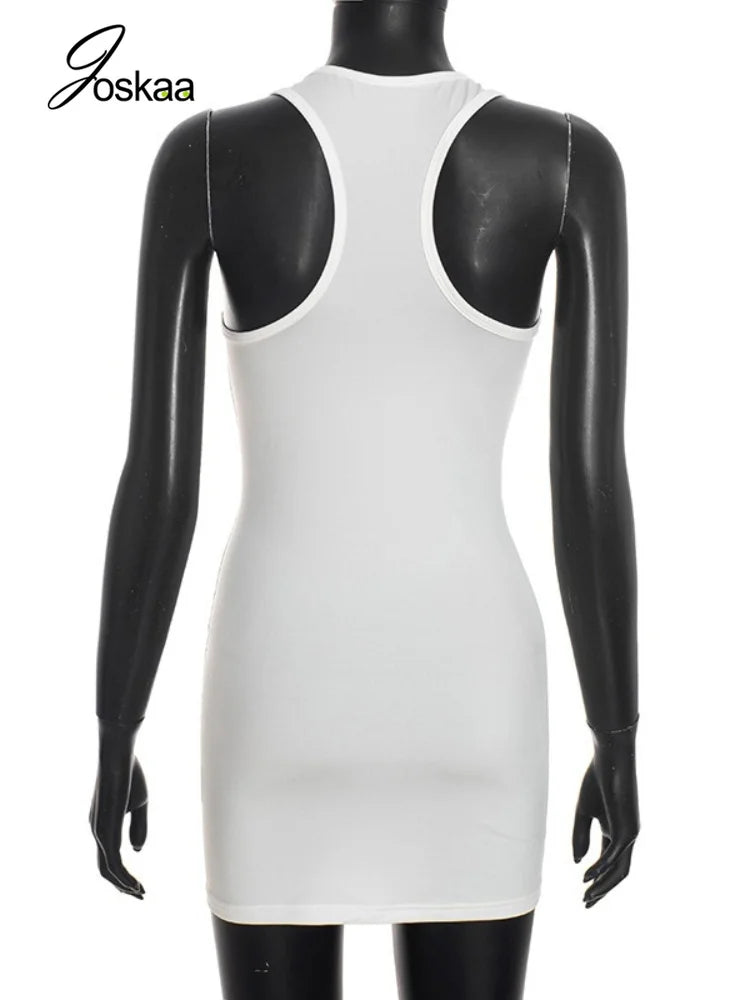 Women's Sleeveless Bodycon Mini Dress - Detail View