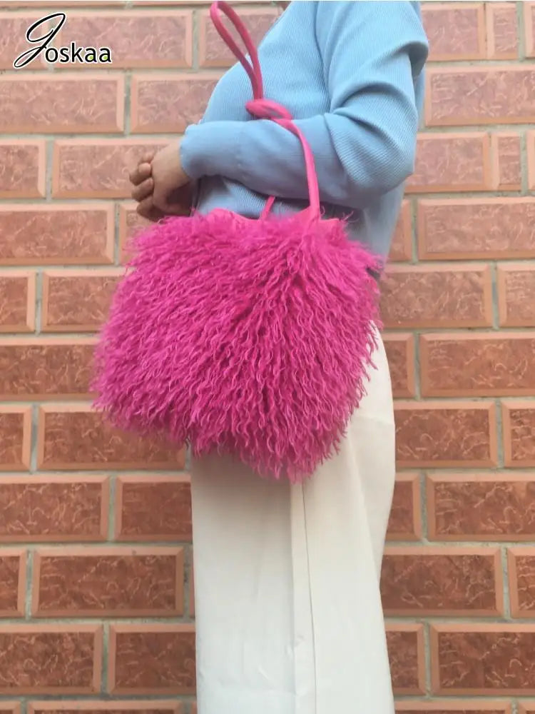 Wholesale Long Faux Fur Wool Shawl Accessory – Women's Fashion Wholesale – Front View