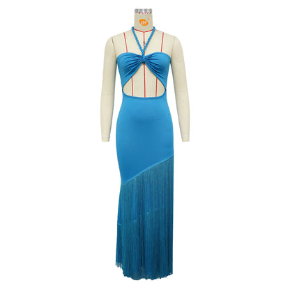 Women's Cutout Halter Elegant Wrap Chest Bodycon Dress