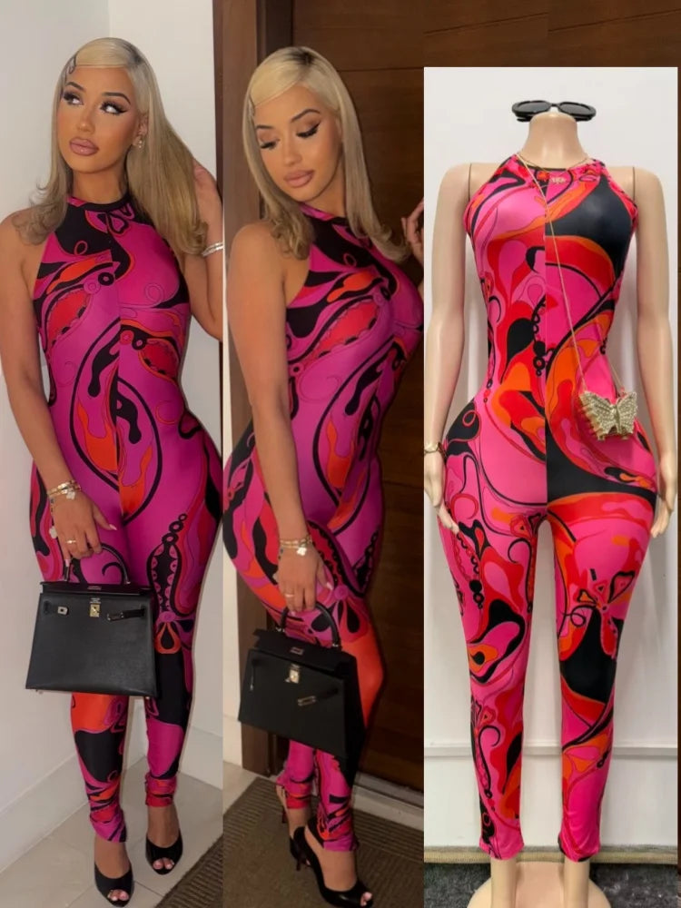 Women's Zip Up Sleeveless Bodycon Romper - Detail View 7
