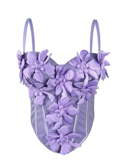 Women's Floral Print Sleeveless Two Piece Set