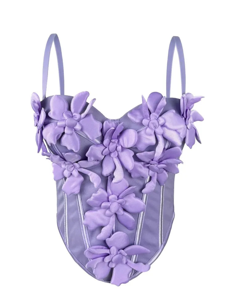 Women's Floral Print Sleeveless Two Piece Set