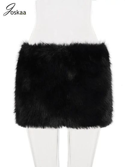 Wholesale Women's Leopard Print Mini Zip Skirt Black – Back View