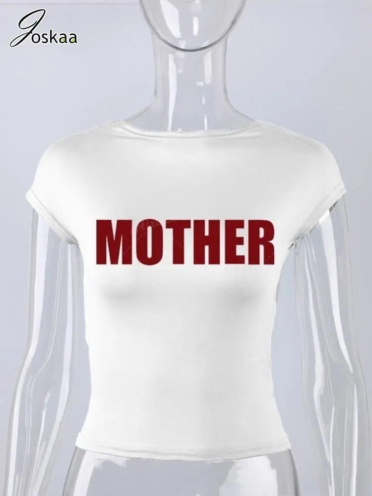 Women's Bodycon Women's Fashion Letter Printed T-shirts - Detail View