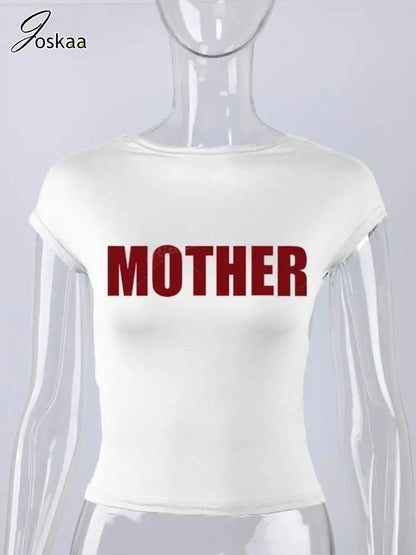 Women's Bodycon Women's Fashion Letter Printed T-shirts - Detail View