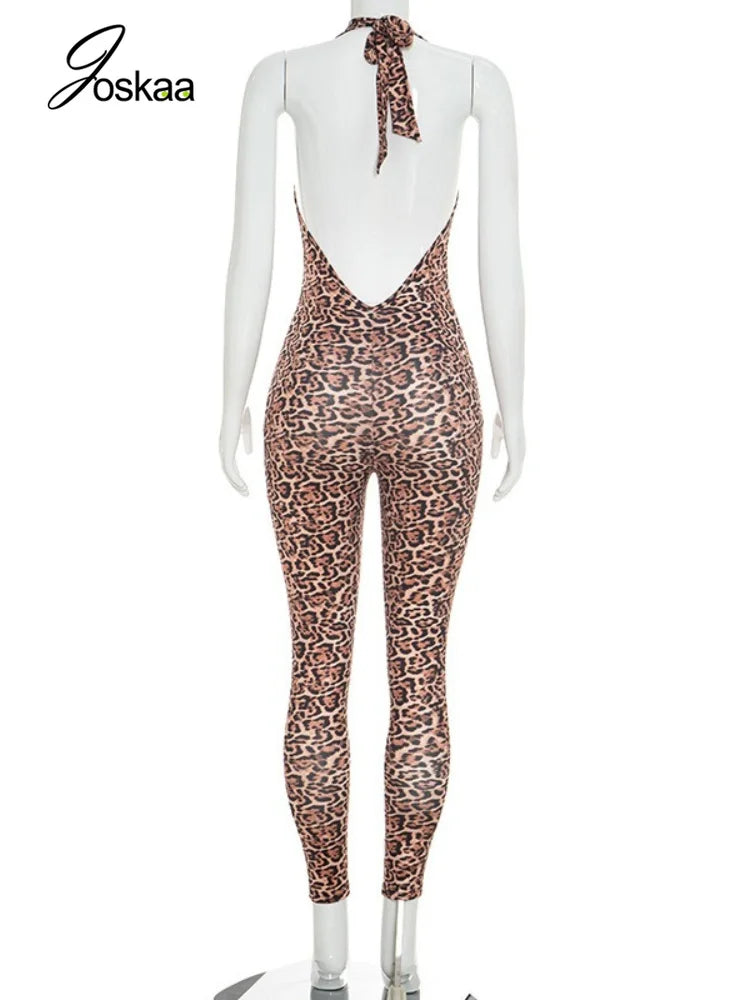 Women's Lace Backless V-neck Halter Romper - Detail View