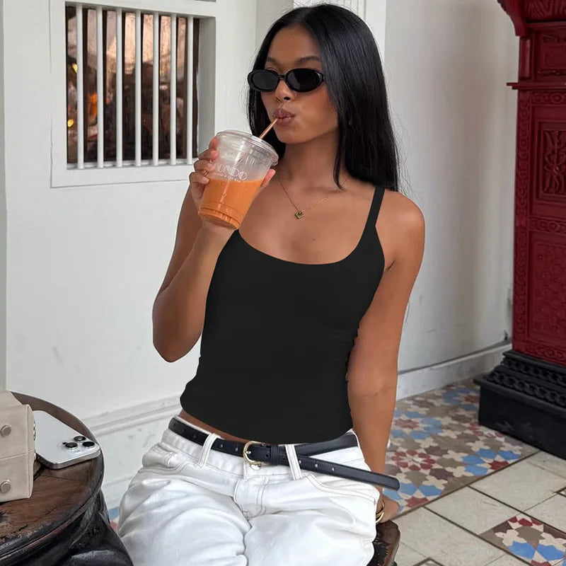Wholesale Women's Bodycon Solid Color Slim Top