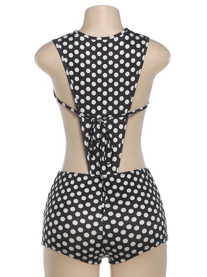 Joskaa Polka Dot Sleeveless Two Piece Set - two piece set image 4