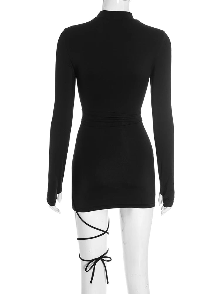 Joskaa Long Sleeve Bodycon Mini Dress - mini dress image 6