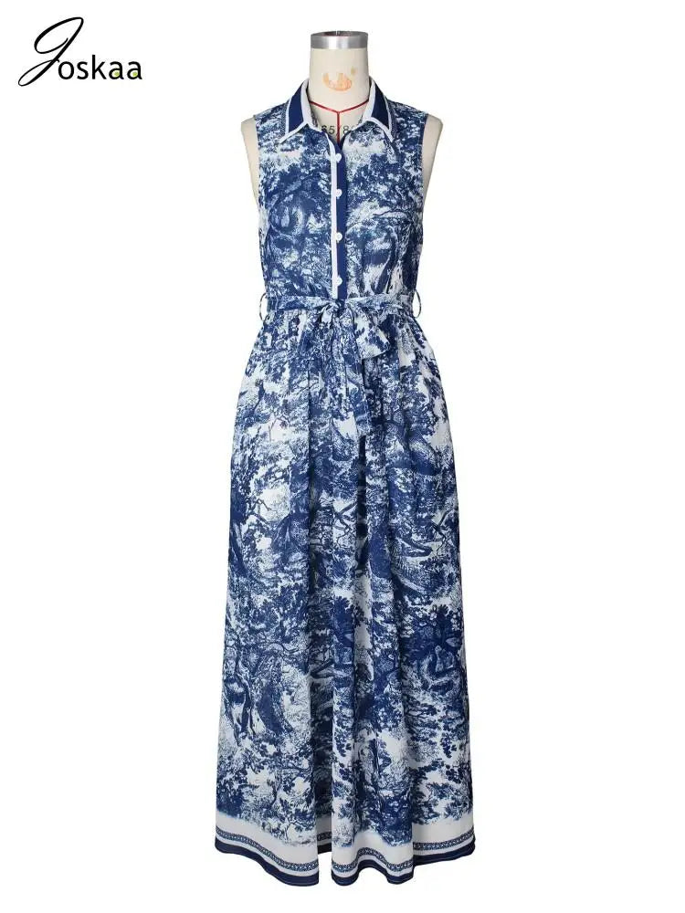 Women's Floral Print Sleeveless Maxi Bikini Set Black – Back View