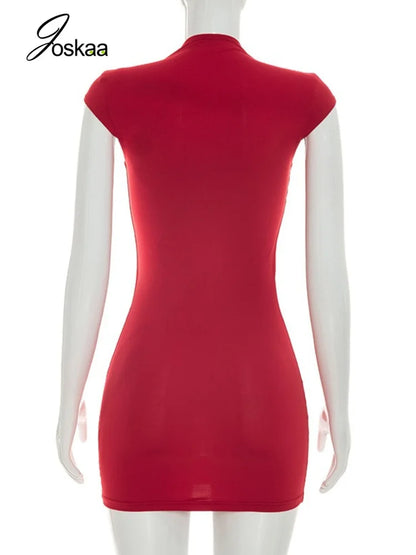 Women's Cutout Bodycon Mini Dress - Detail View