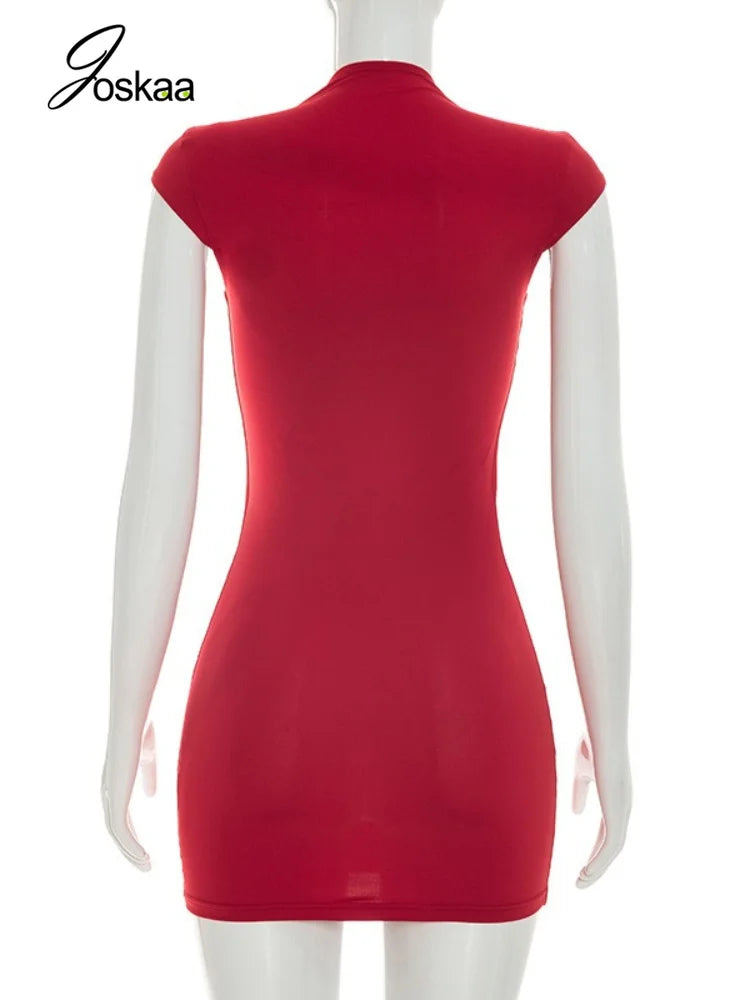 Women's Cutout Bodycon Mini Dress - Detail View