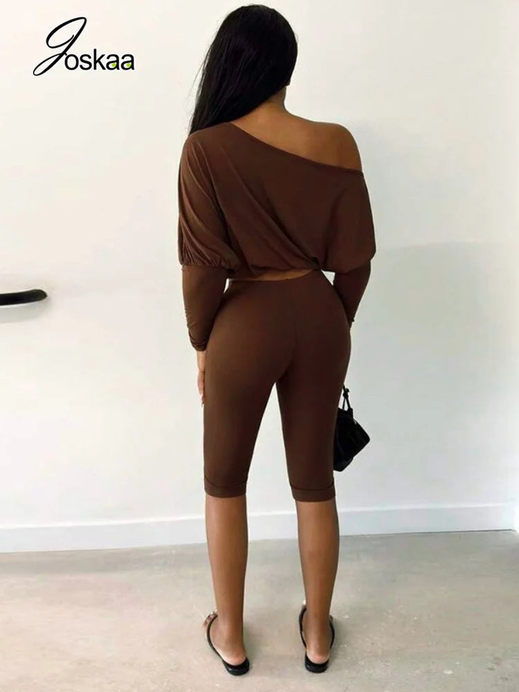 Women's Long Sleeve Two Piece Set - Front View
