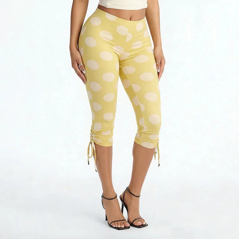 Joskaa Polka Dot Crop Pants Print Cropped Trousers - pants image 7