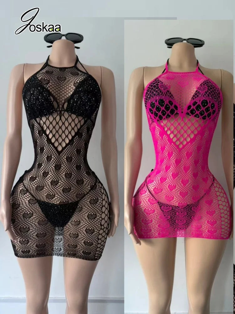 Women's Knit Backless Halter Bodycon Dress – Women's Fashion Wholesale – Front View