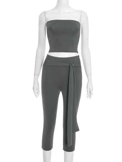 Joskaa Crop High Waist Two Piece Set - two piece set image 2