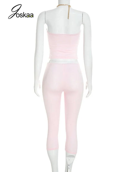 Women's Halter High Waist Two Piece Set - Detail View