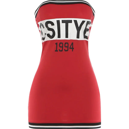 Women's Striped Strapless Sleeveless Bodycon Mini Dress - Detail View 6