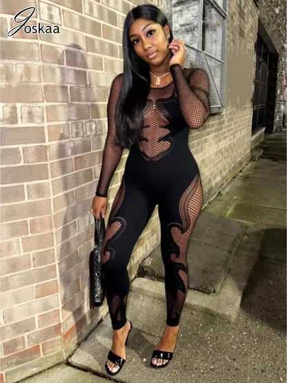 Wholesale Women's Lace Long Sleeve Bodycon Romper – Women's Fashion Wholesale – Front View